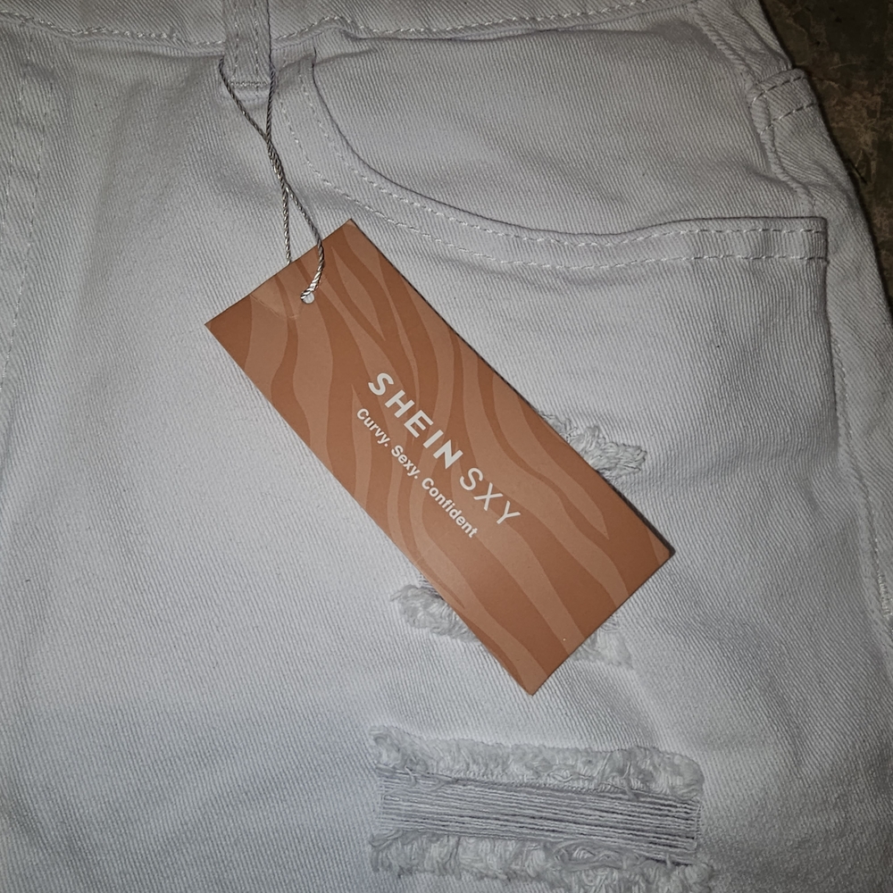 SHEIN White Denim Jeans